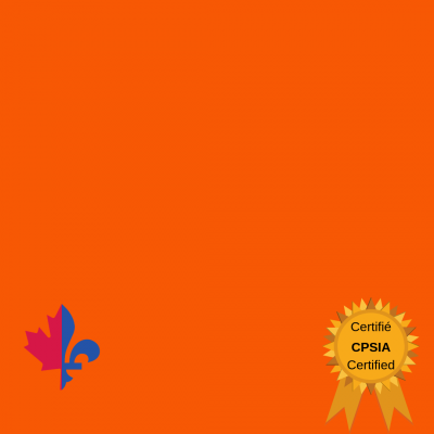 Pul uni orange - Fait au Québec